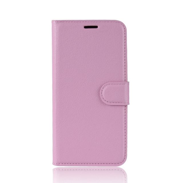 Google Pixel 3 Leather Wallet Case Pink Litchi Texture Style Cover with Card Slots and Kickstand