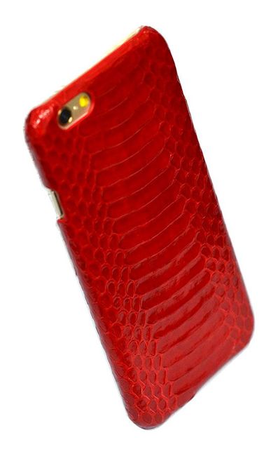 Red Genuine Python Snake Skin Leather iPhone 6 & 6S Case