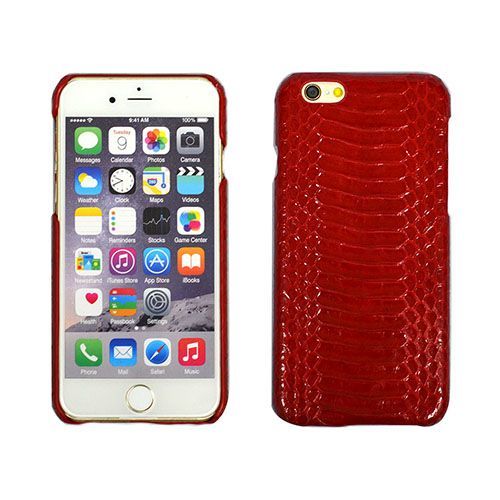 Red Genuine Python Snake Skin Leather iPhone 6 & 6S Case