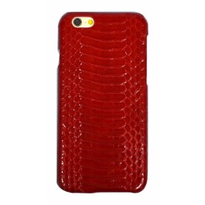 Red Genuine Python Snake Skin Leather iPhone 6 & 6S Case