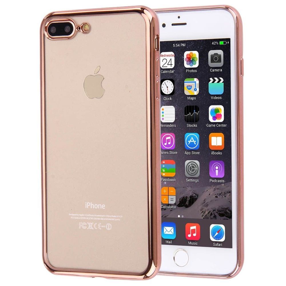 Rose Gold Shockproof Transparent iPhone 8 PLUS & 7 PLUS Case