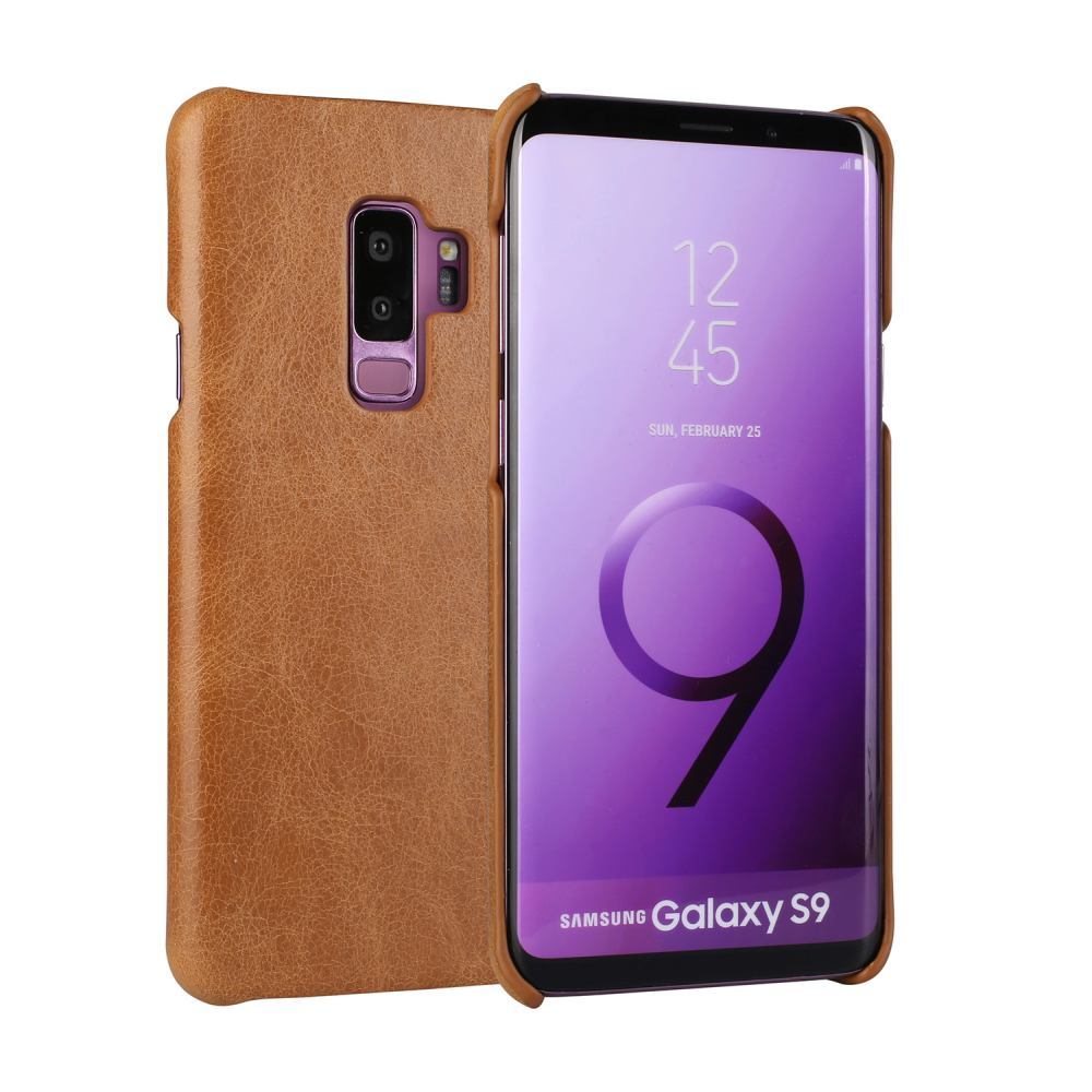 Brown Elegant Genuine Leather Samsung Galaxy S9 Case