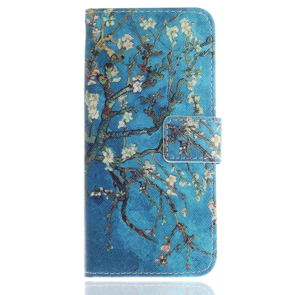 Wintersweets Pattern Leather Wallet Samsung Galaxy S9 Case