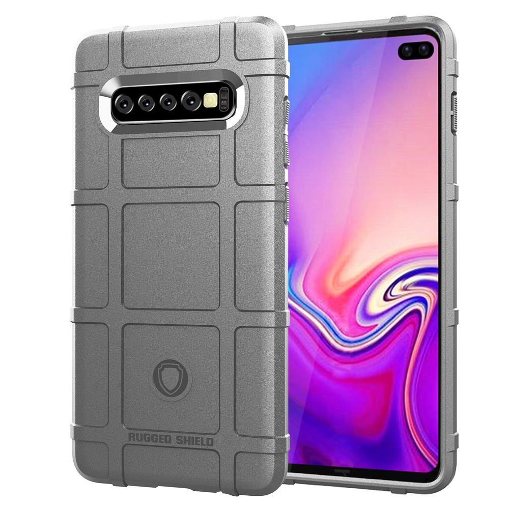 Samsung Galaxy S10 PLUS Case Grey Silicone Back Cover with Shockproof & Antiscratch Features