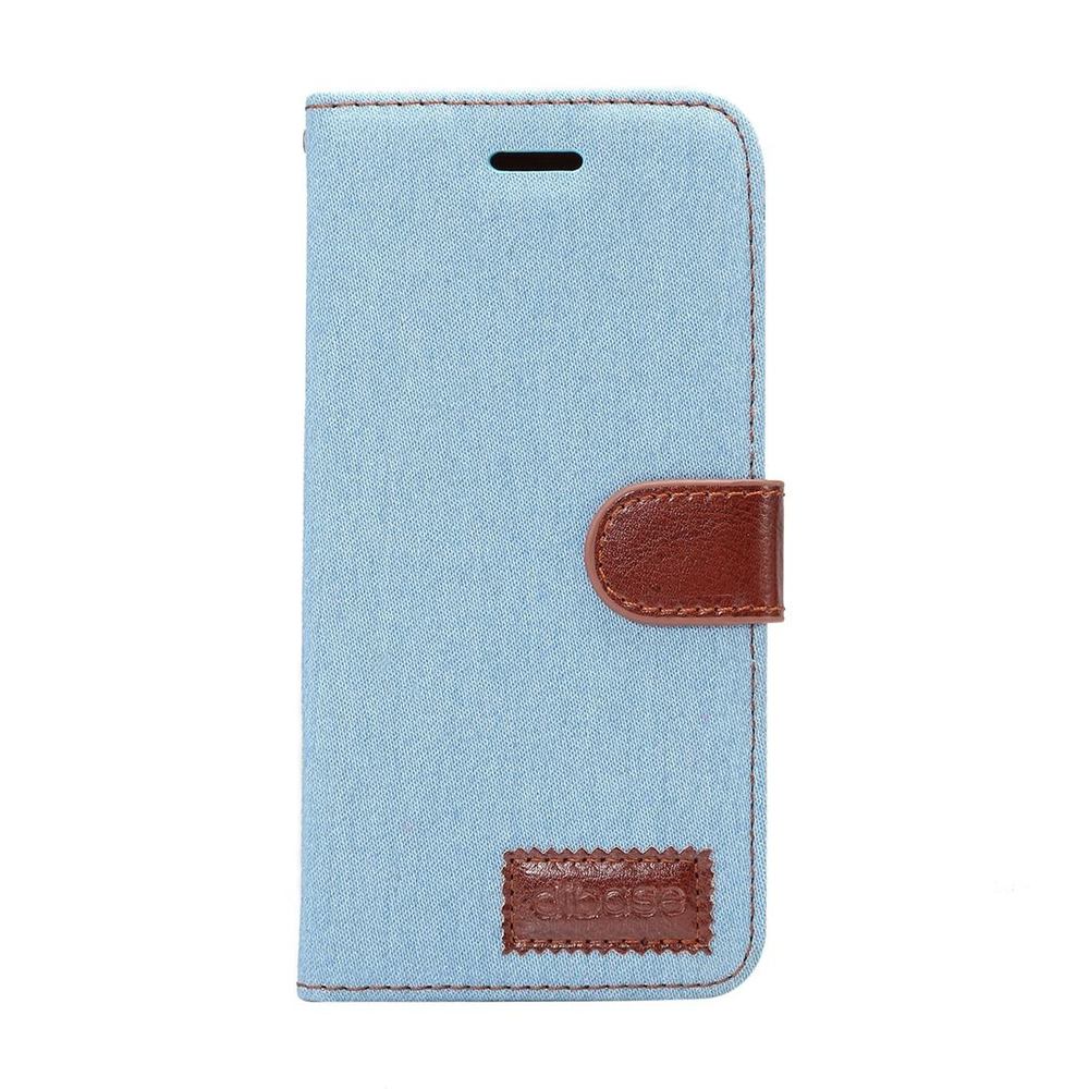 Baby Blue Denim Textured Samsung Galaxy S9 Leather Wallet Case