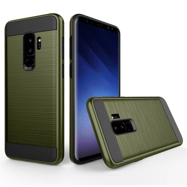 Army Green Brushed Texture Armor Samsung Galaxy S9 PLUS Case