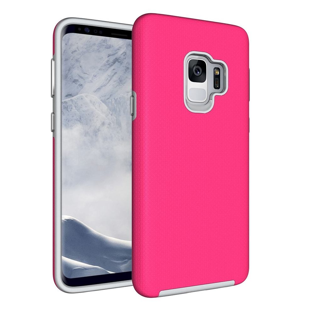 Magenta Strong Armor Samsung Galaxy S9 Protective Back Case