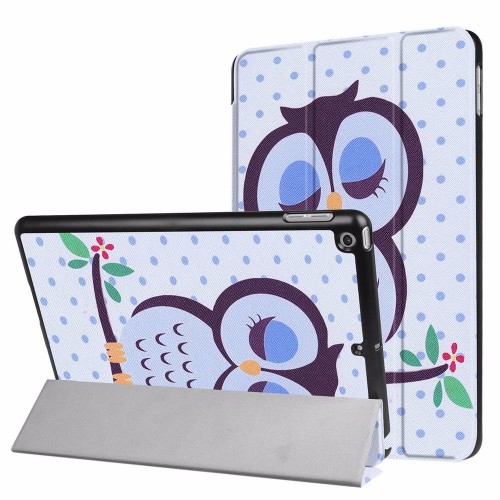 Sleepy Owl 3-fold Leather iPad 2017 9.7-inch Case