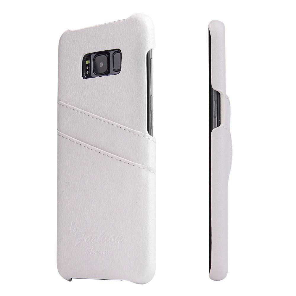 White Handmade Genuine Leather Fashion Samsung Galaxy S8 Case